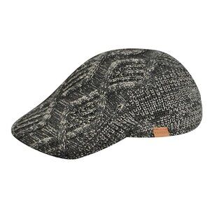 Kangol Helix Cable Cap (Black/Grey/Charcoal -- Wool/Acrylic)